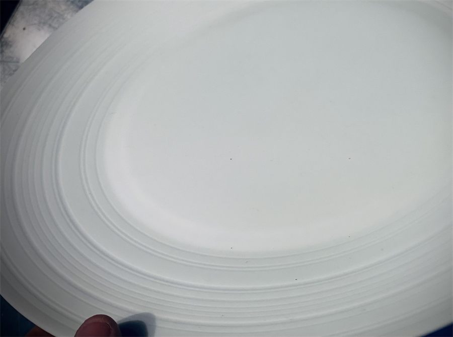 Wit bord plat, diameter 33 cm